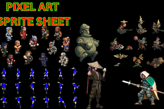 2d retro art indie pixel character pixel sprite animation pixel game art