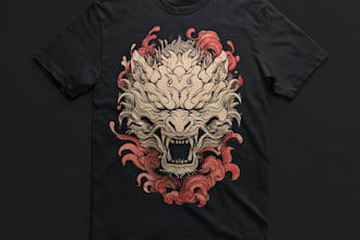 make japanese art streetwear t shirt design illustration