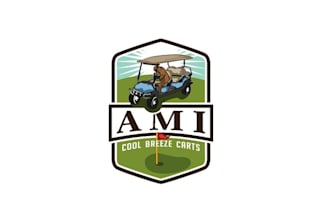 design glamorous cool breeze carts logo