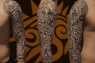 design a polynesian maori tribal tattoo