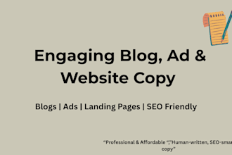 write creative copy for blogs, ads, and landing pages