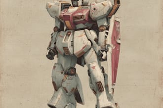 draw gundam, transformer, robot, armor, mecha