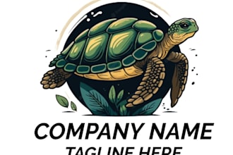 create turtle logo design for you in 12 hours