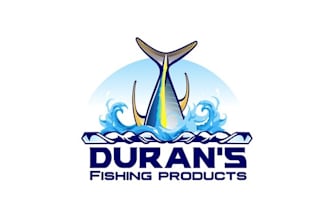 design elegant fishing products or boat camp logo