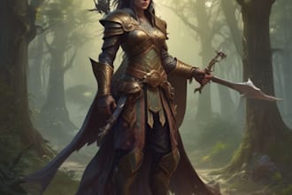 make game character, original fantasy concept art