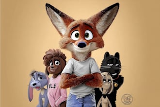 draw cartoon illustrations and cartoon characters