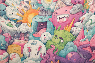 create doodle illustration for any purpose