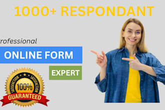 reach 1000 online survey respondent on form fill online form