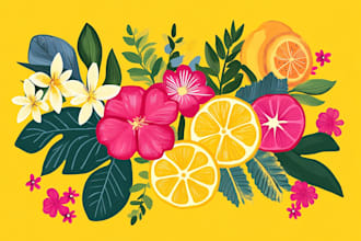 made a botanical illustration depending on your concept