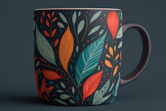 create a custom coffee mug design