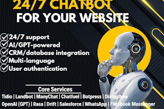 create website ai chatbot for 24 7 customer support using manychat botpress