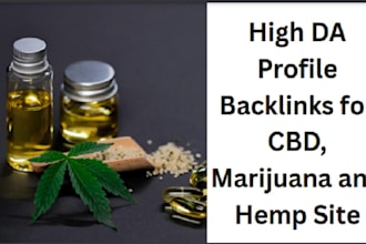 create 60 high quality profile backlinks for cbd and marijuana site