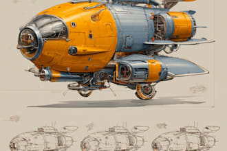 create a spaceship or vehicle design for you