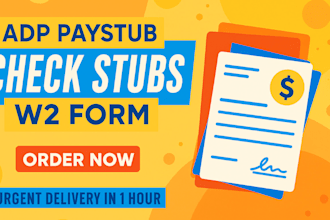 create adp paystub, w2, pay stubs, check stubs, paystubs, payroll, 1099 and 1040
