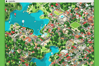 create vector map, city map, site map, event map in illustrator