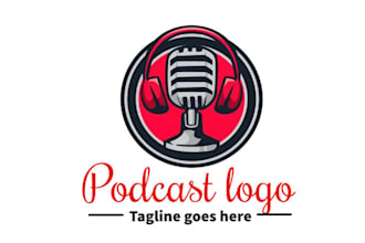 do podcast logo design with unlimited revision in 12 hours