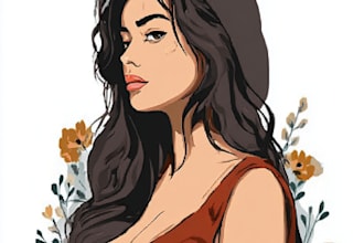 make a vector portrait or illustration
