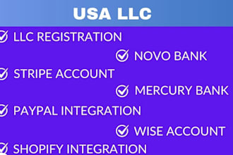 set up USA business bank account mercury payoneer wise stripe paypal novo bank