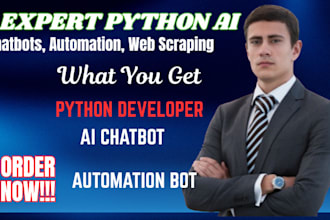 python ai bot, ai chatbot ai automation ai web app web scraper ocr llm