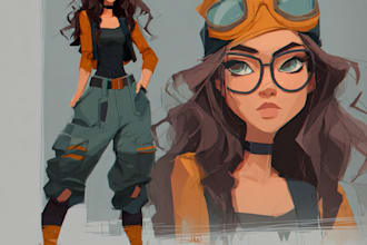 design stylized character concept art and illustration