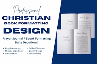 format christian book, prayer journal, daily devotion kindle ebook publishing