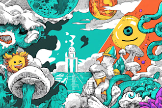 create doodle illustration for any project