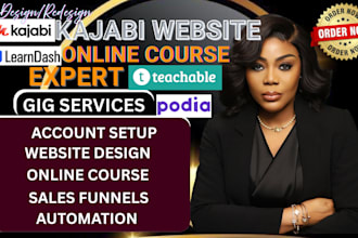 design kajabi website, kajabi sales funnel expert landing page online course