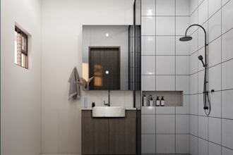 design and render modern bathroom interiors