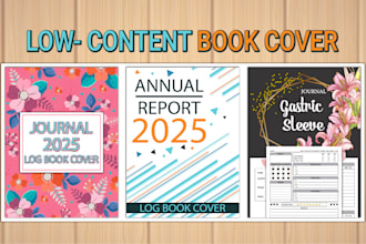 design logbook, journal, planner, and low content book for KDP