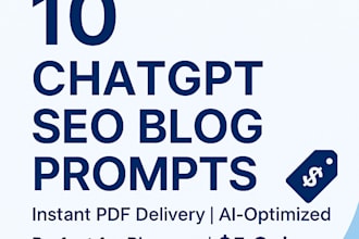chatgpt SEO blog prompts 50 pack for content writing and ranking