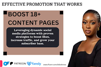 do onlyfans promotion, fansly, fanvue, patreon page and twitter marketing