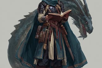 design realistic fantasy dnd character illustration