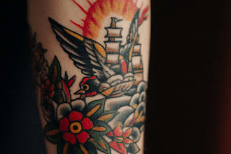 create a watercolor tattoo design