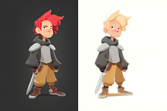 design a 2d cartoon character
