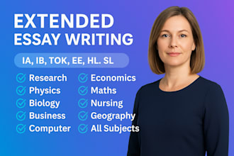 do ib extended essay economics, history, business, math, phy, chem ia hl sl ee