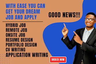 search and apply 1000 remote, hybrid job for you, application, resume, CV design