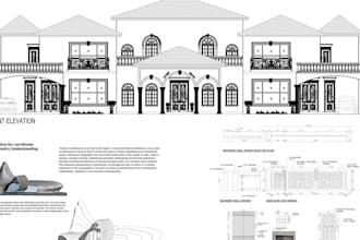 draft clean architectural permit drawings, 3d modeling in revit