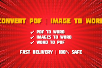 convert PDF, images to word, or word to PDF quickly