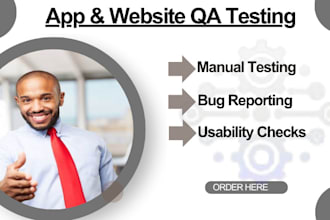 manually test, app, website, report bugs, usability checks