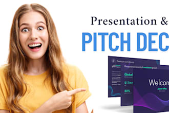 make powerpoint, webinar video presentation, investor pitch deck, elearning