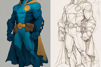 create premium superhero cartoon mascot character