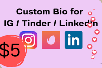 write an engaging and personalized bio for instagram, tinder or linkedin