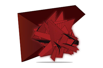 design stunning abstract, 3d, or geometric logo art