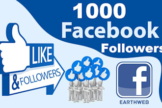 provide 1000 facebook follower real active users