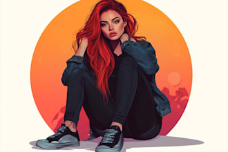 desing a vector portrait for anything