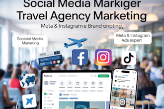be your travel agency social media manager for facebook, instagram, and ads