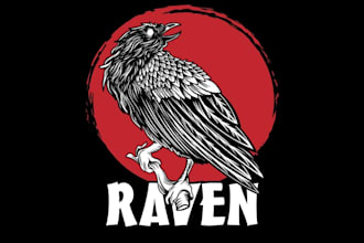 design eye catchy raven logo for your company