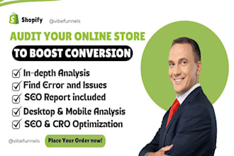 do shopify store audit, SEO to increase conversion rate with cro optimization