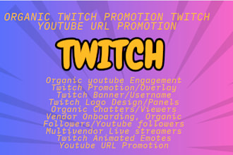 create twitch username do twitch promotion emotes stream overlay design banner