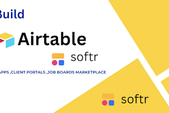 setup airtable softr website client portal database design